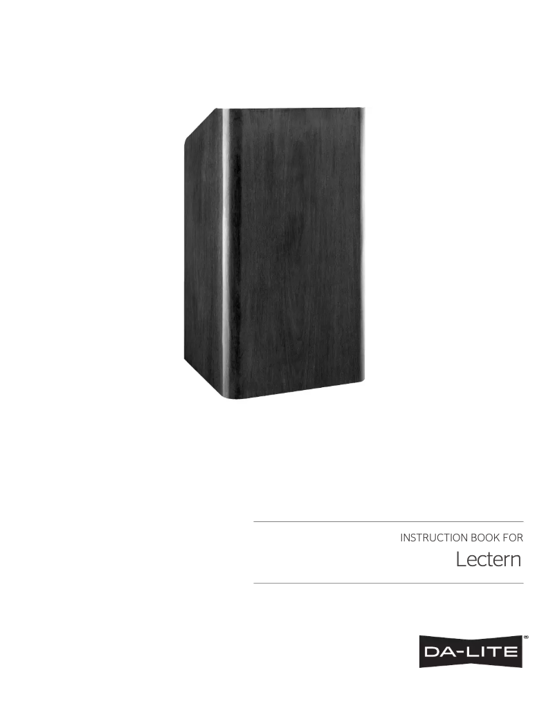 Página 1 del manual Manual de usuario Da-Lite Lexington 98106