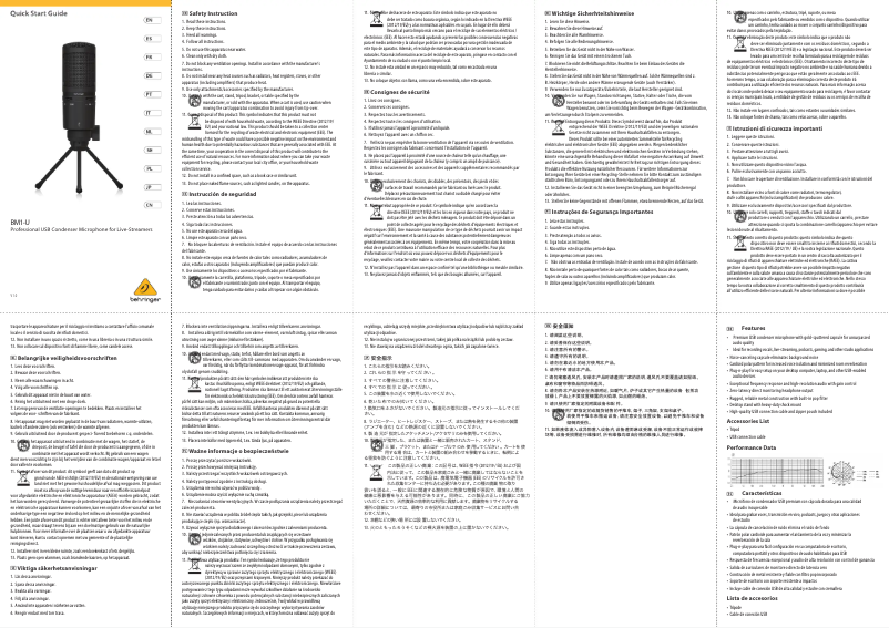 Imagen de la primera página del manual del dispositivo BM1-U