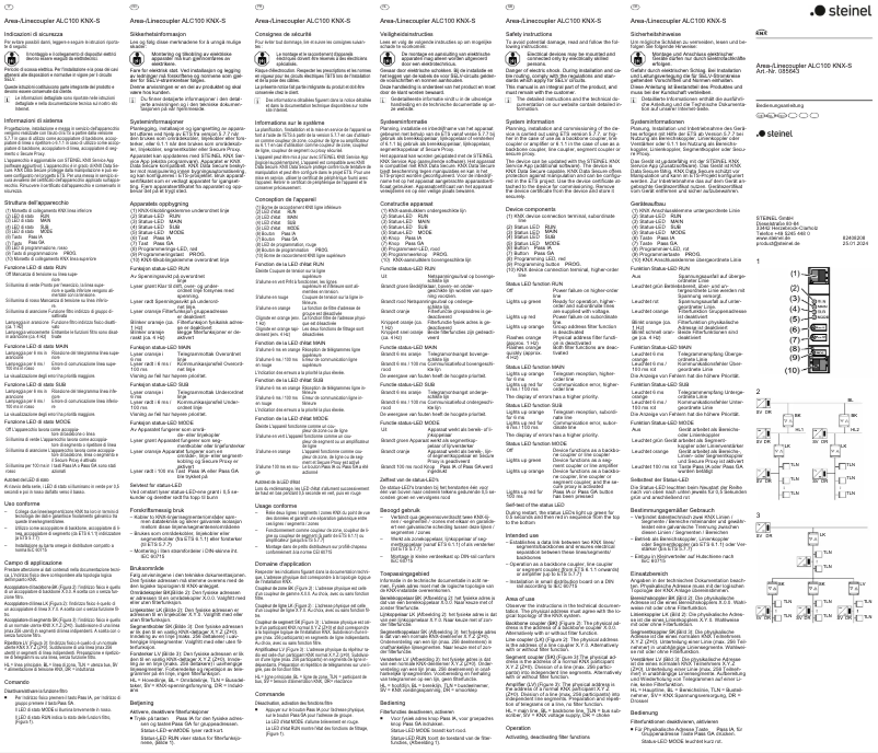 Page 1 de la notice Guide de démarrage rapide Steinel ALC100 KNX