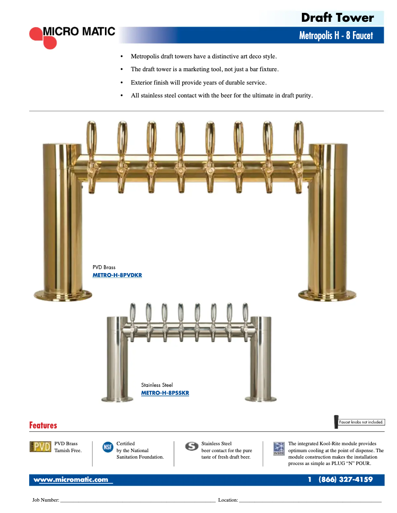 Page n°1 - Manuel utilisateur Micro Matic METRO-H-8KR