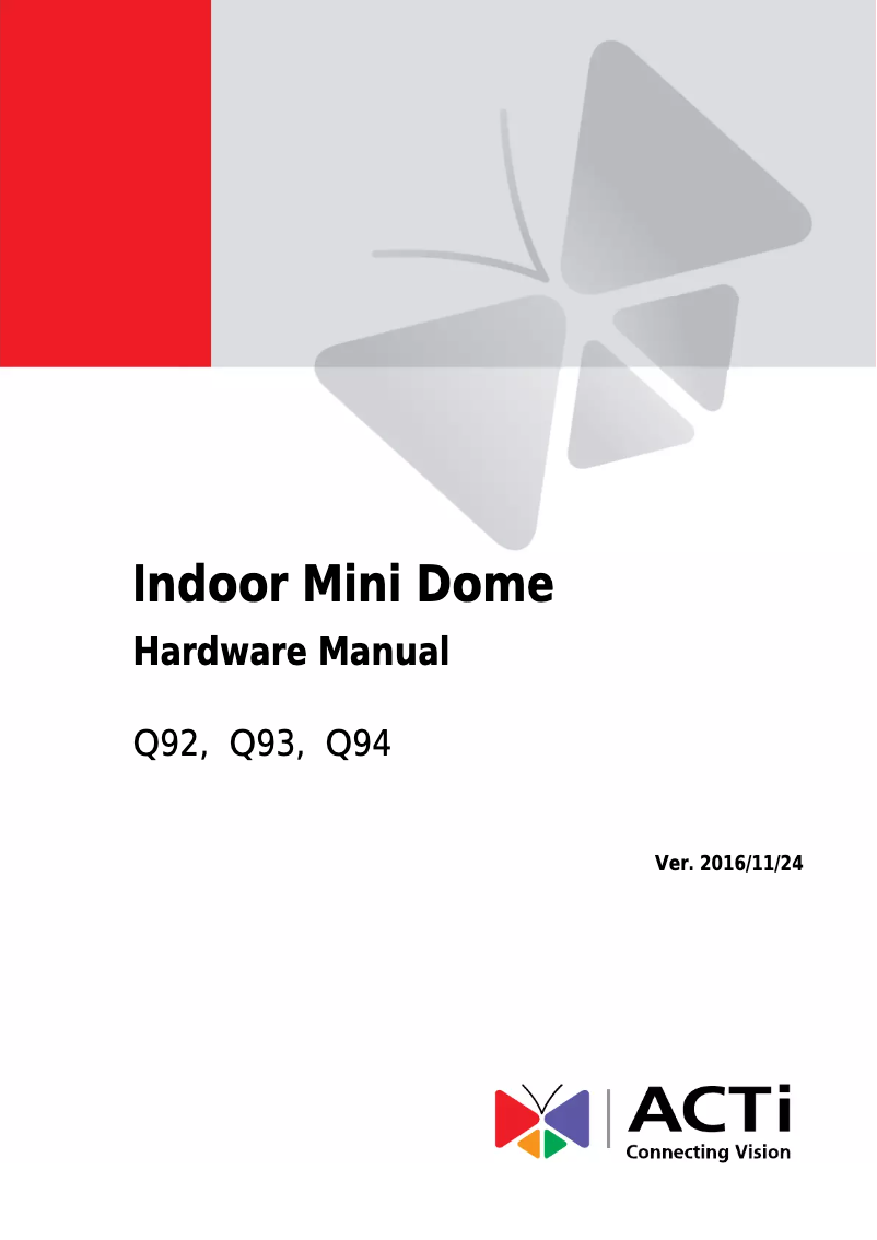 Image de la première page du manuel de l'appareil Q93