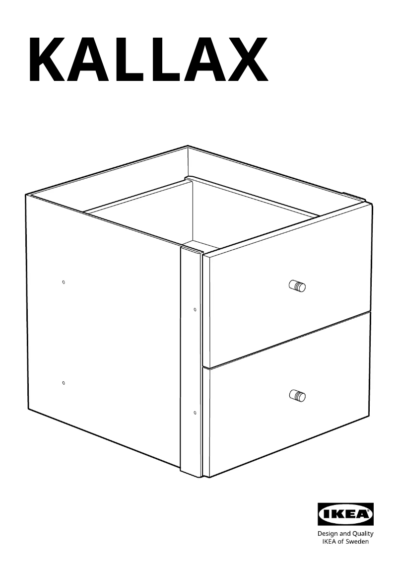 Page 1 de la notice Manuel utilisateur Ikea KALLAX 203.215.47