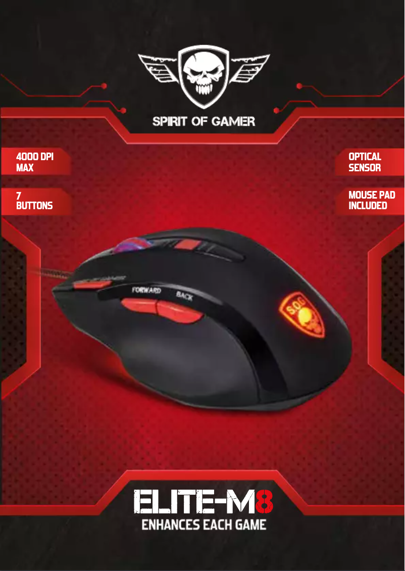 Page n°1 - Manuel utilisateur Spirit of Gamer ELITE-M8
