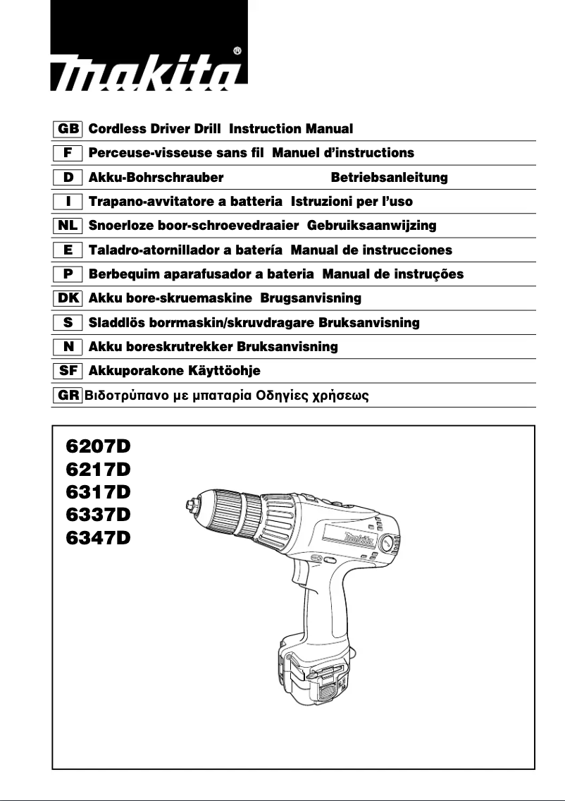 Page n°1 - Manuel utilisateur Makita 6337D