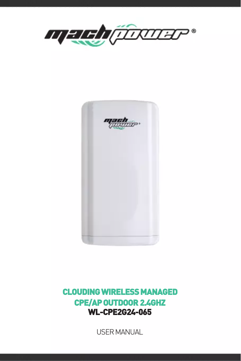 Page 1 de la notice Manuel utilisateur Mach Power WL-CPE2G24-065