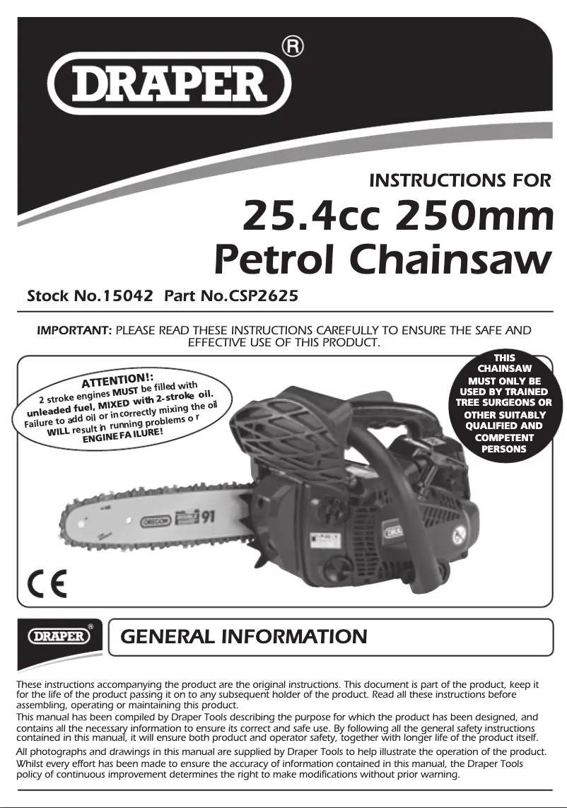 Página 1 del manual Manual de usuario Draper CSP2625