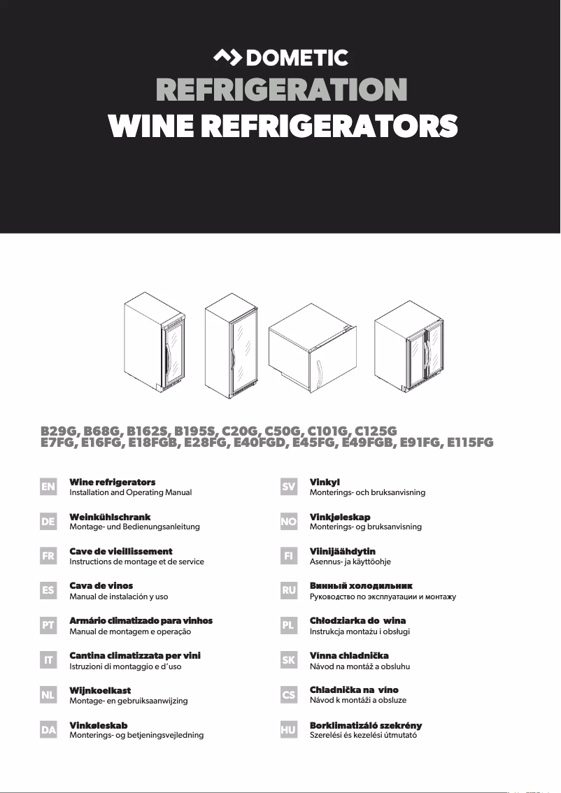 Page n°1 - Manuel utilisateur Dometic Elegance E40FGD