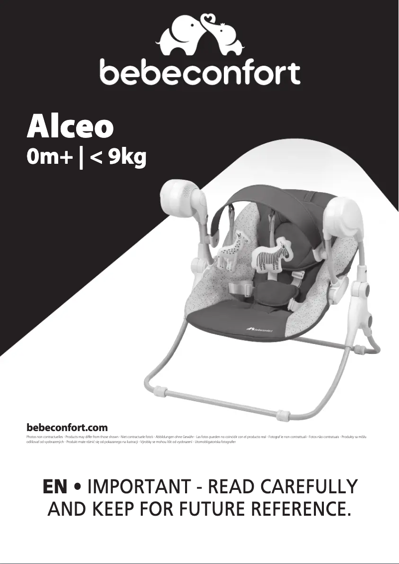 Page 1 de la notice Manuel utilisateur Bebe Confort Alceo