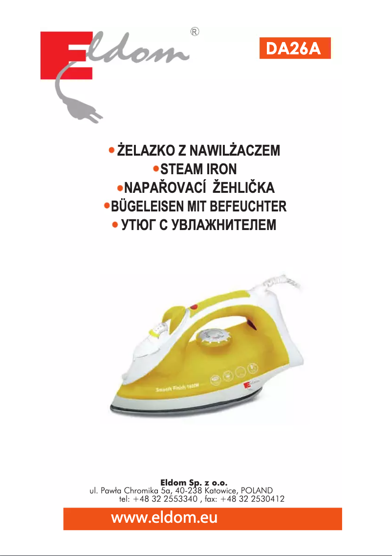 Page n°1 - Manuel utilisateur Eldom DA26A