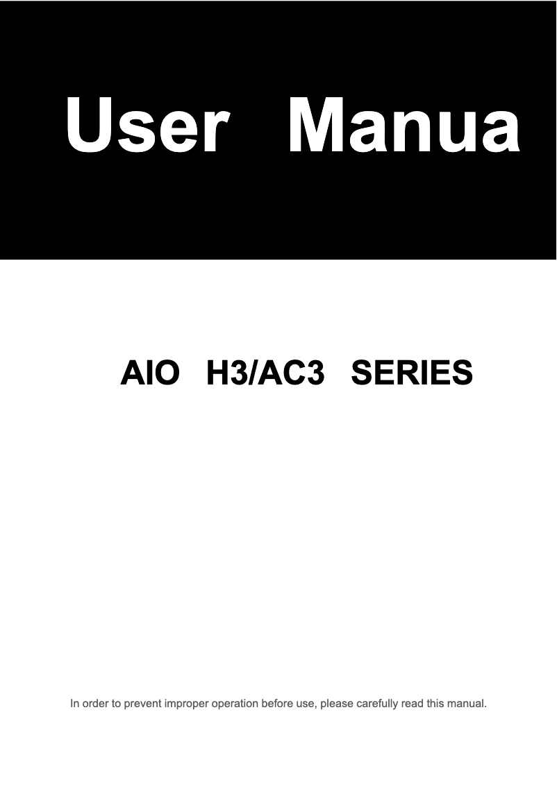 Page 1 de la notice Manuel utilisateur FOX ESS AIO-H3-6.0