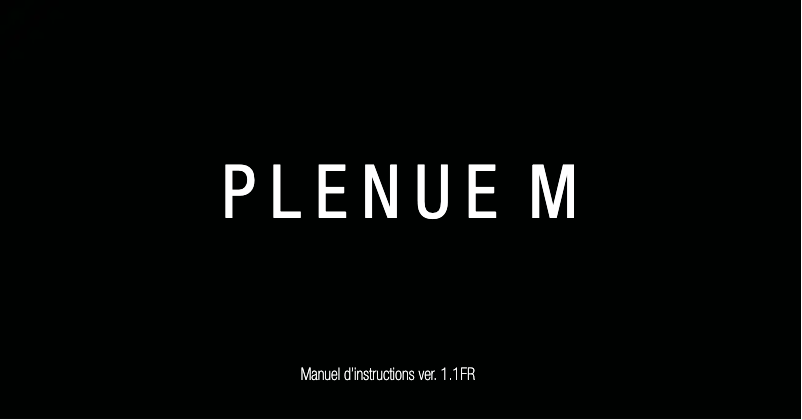 Page 1 de la notice Manuel utilisateur Cowon Plenue M