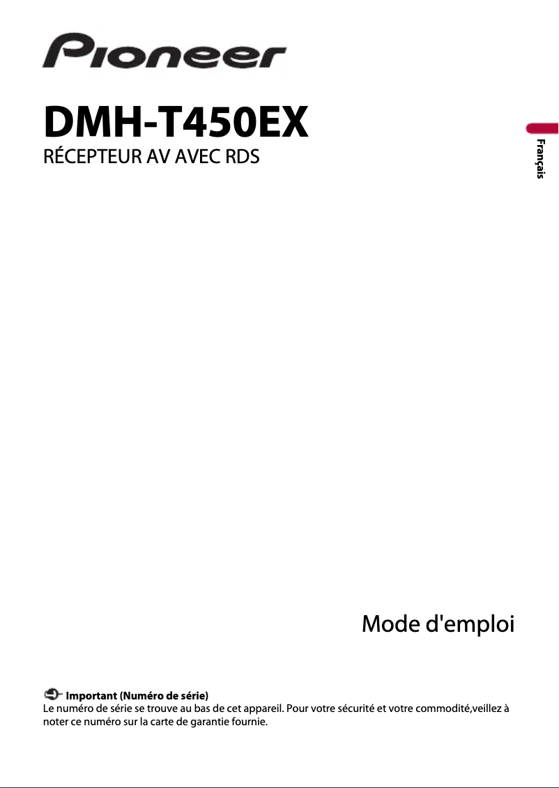 Image de la première page du manuel de l'appareil DMH-T450EX