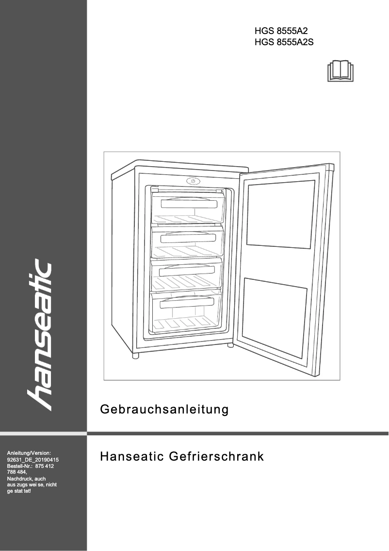 Página 1 del manual Manual de usuario Hanseatic HGS 8555A2