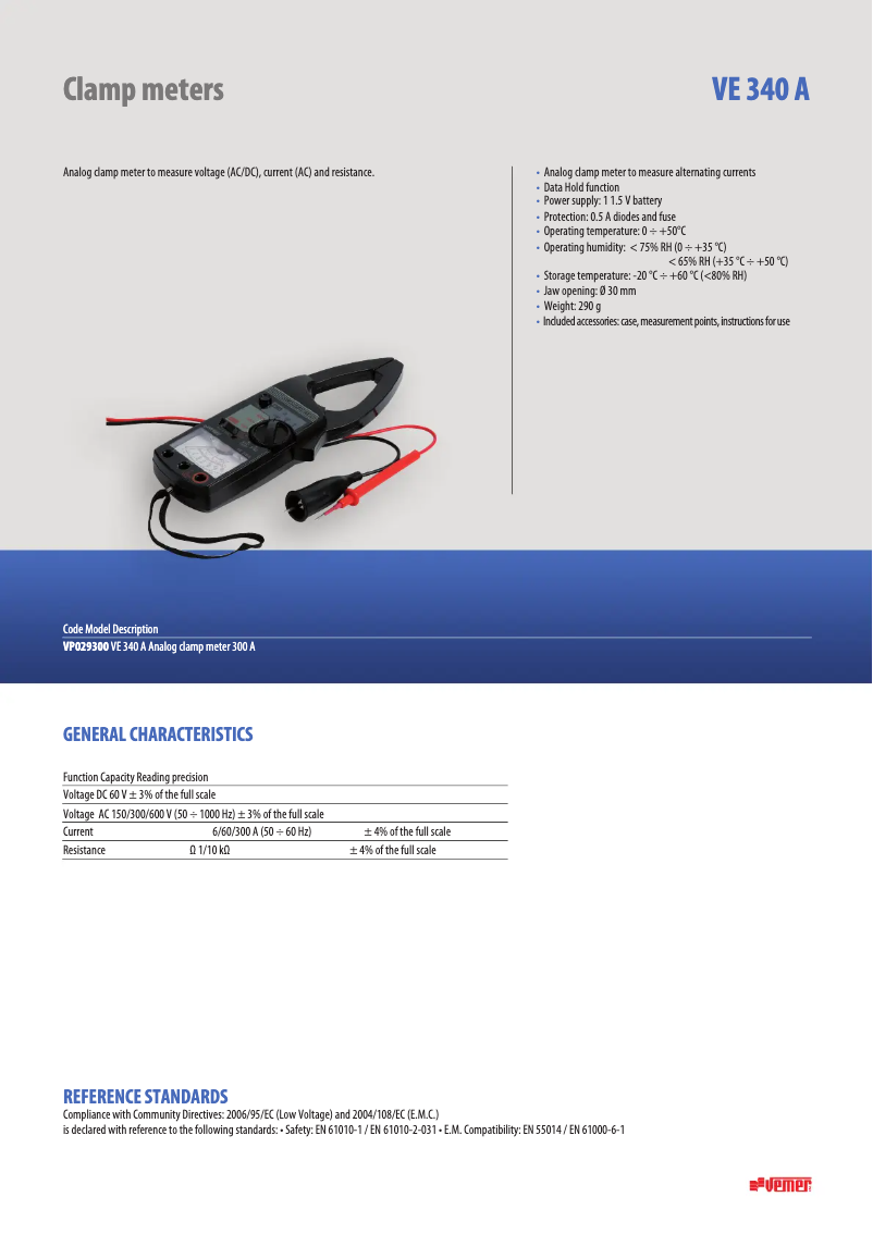 Image de la première page du manuel de l'appareil VE 340 A