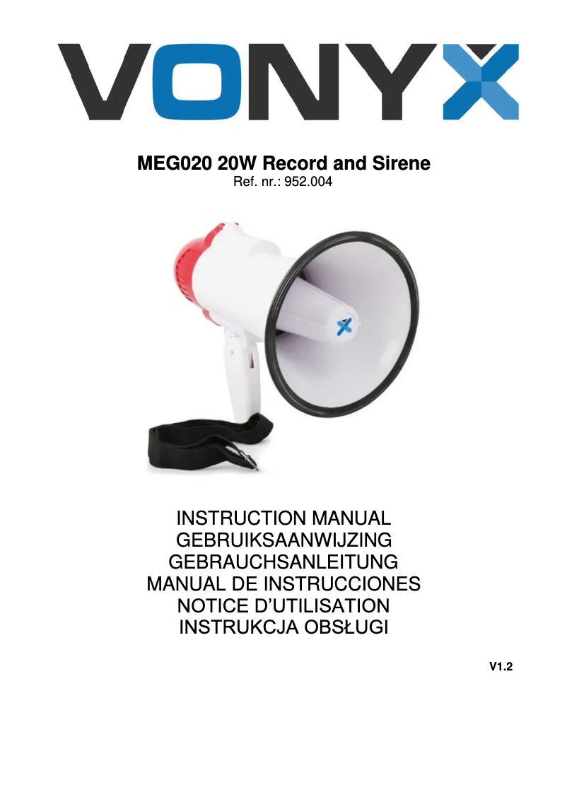 Image de la première page du manuel de l'appareil MEG020