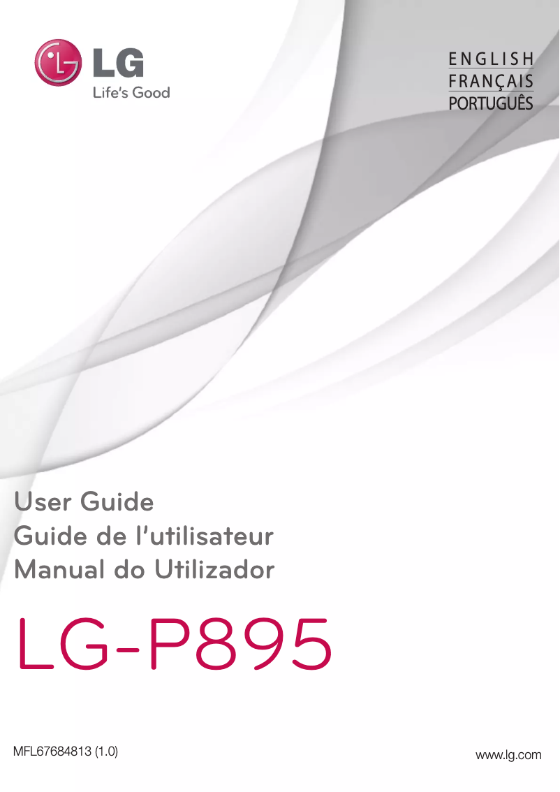Image de la première page du manuel de l'appareil Optimus Vu P895