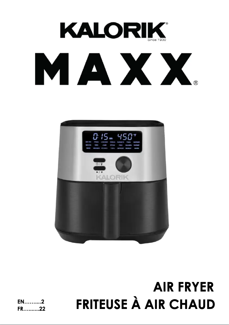 Page n°1 - Manuel utilisateur Kalorik MAXX FT 50931 OW