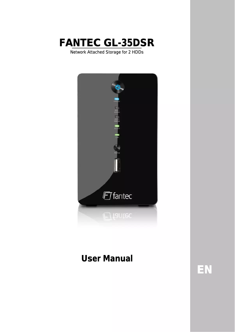 Page 1 de la notice Manuel utilisateur Fantec GL-35DSR