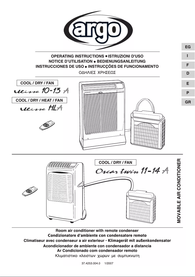 Page 1 de la notice Manuel utilisateur ARGO Ulisse 10-13A