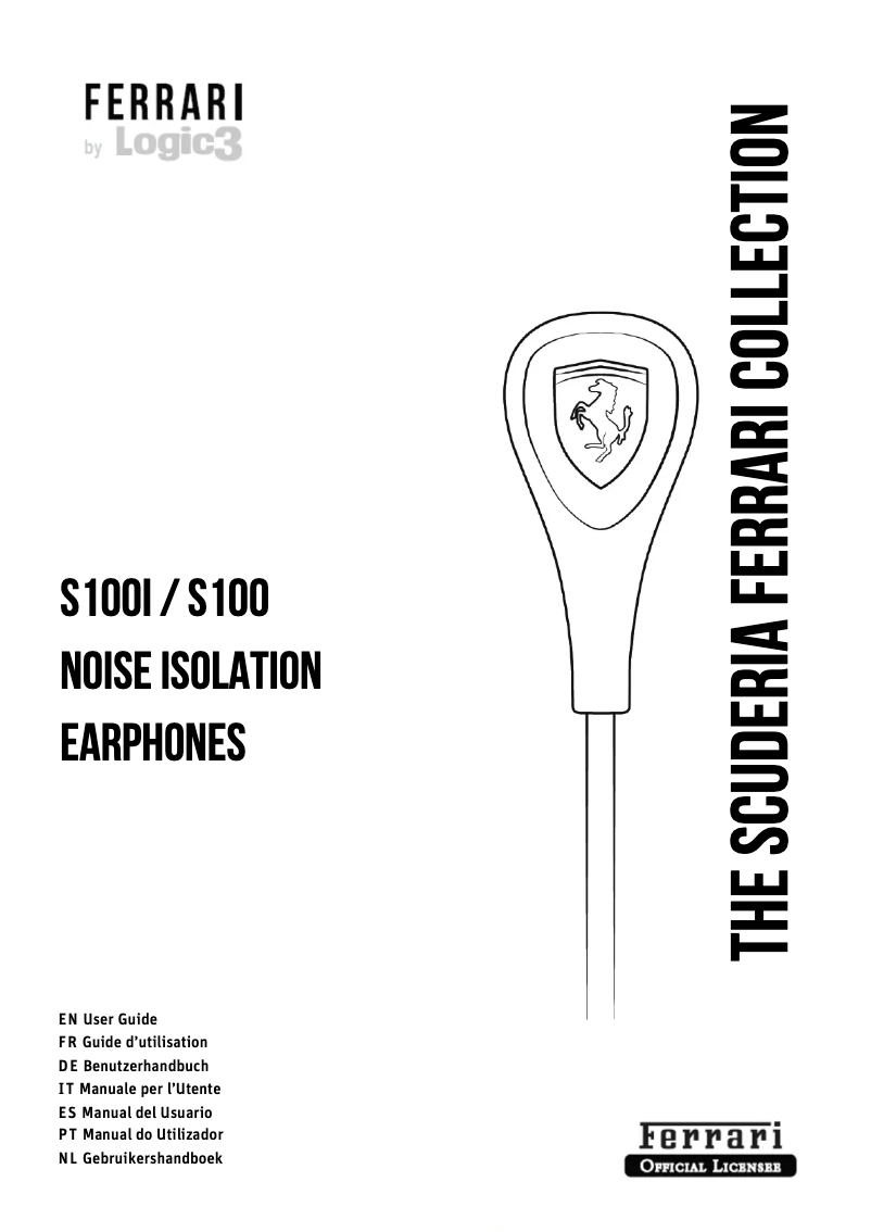 Page 1 de la notice Manuel utilisateur Logic3 Ferrari S100
