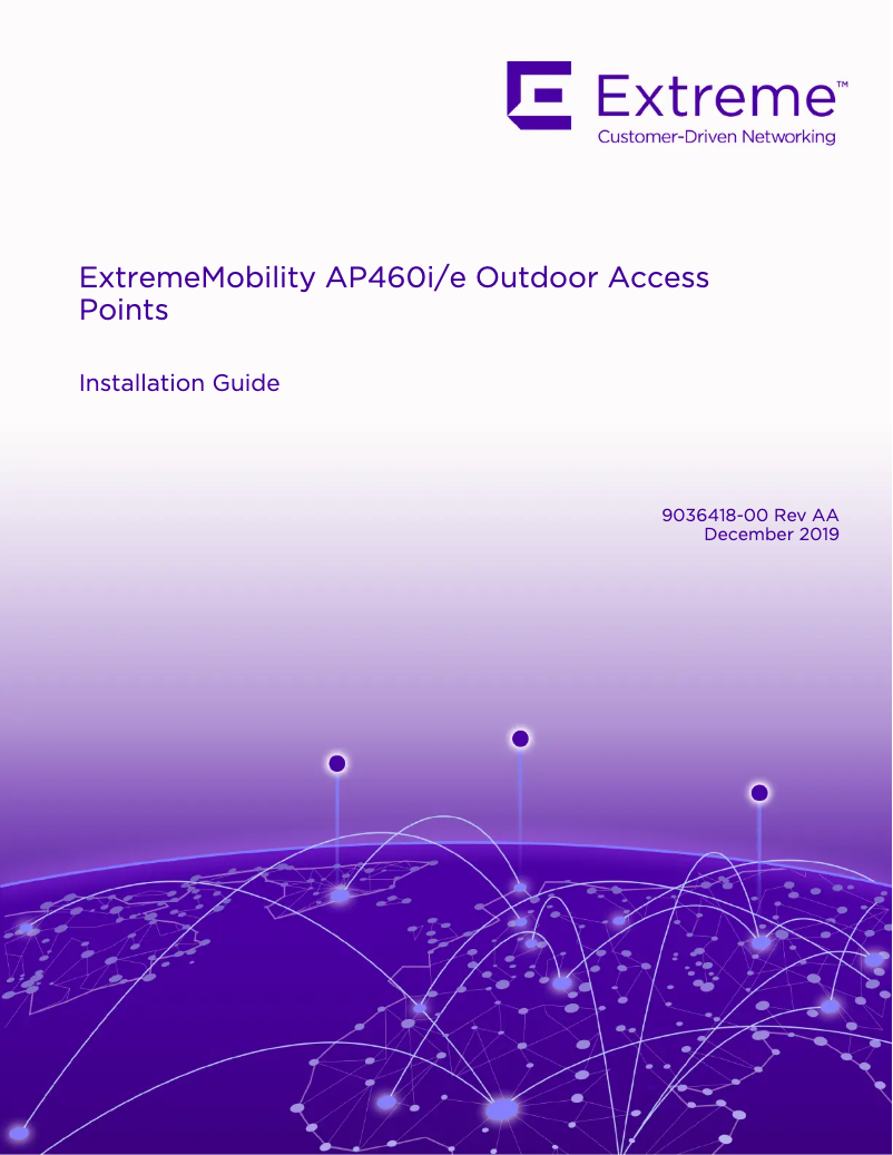 Page n°1 - Manuel utilisateur Extreme Networks AP460i