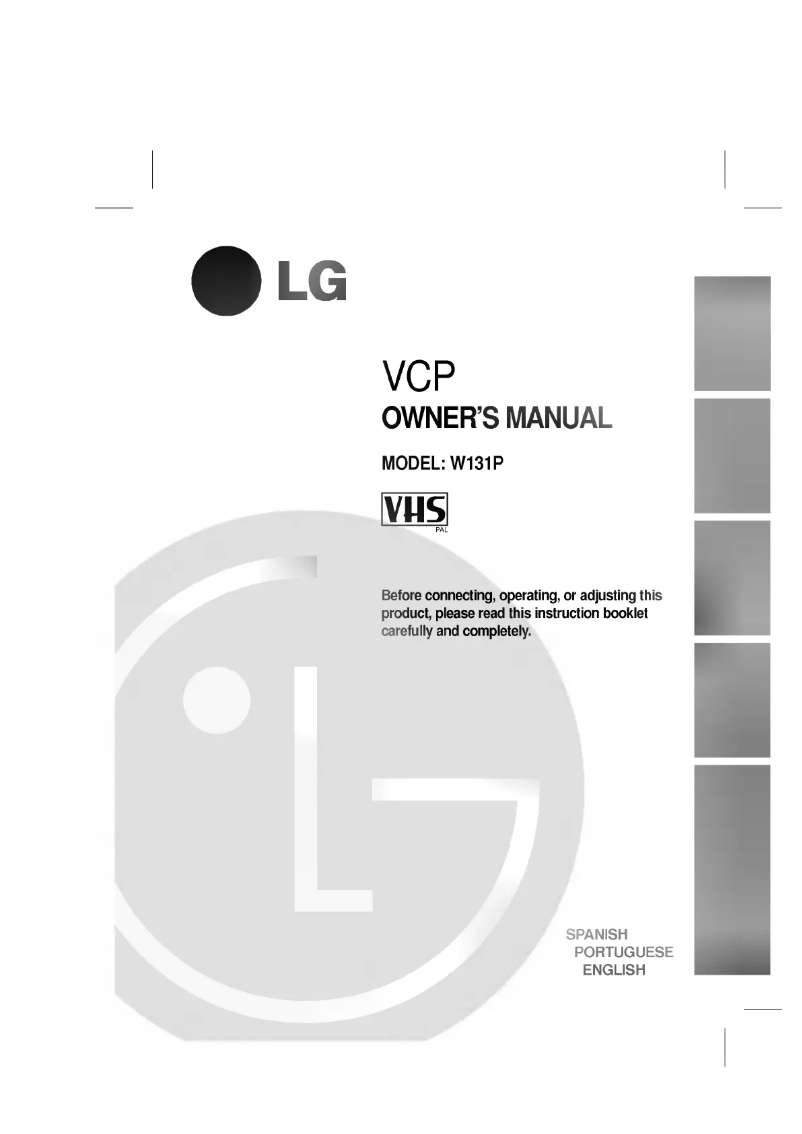 Image de la première page du manuel de l'appareil W131P