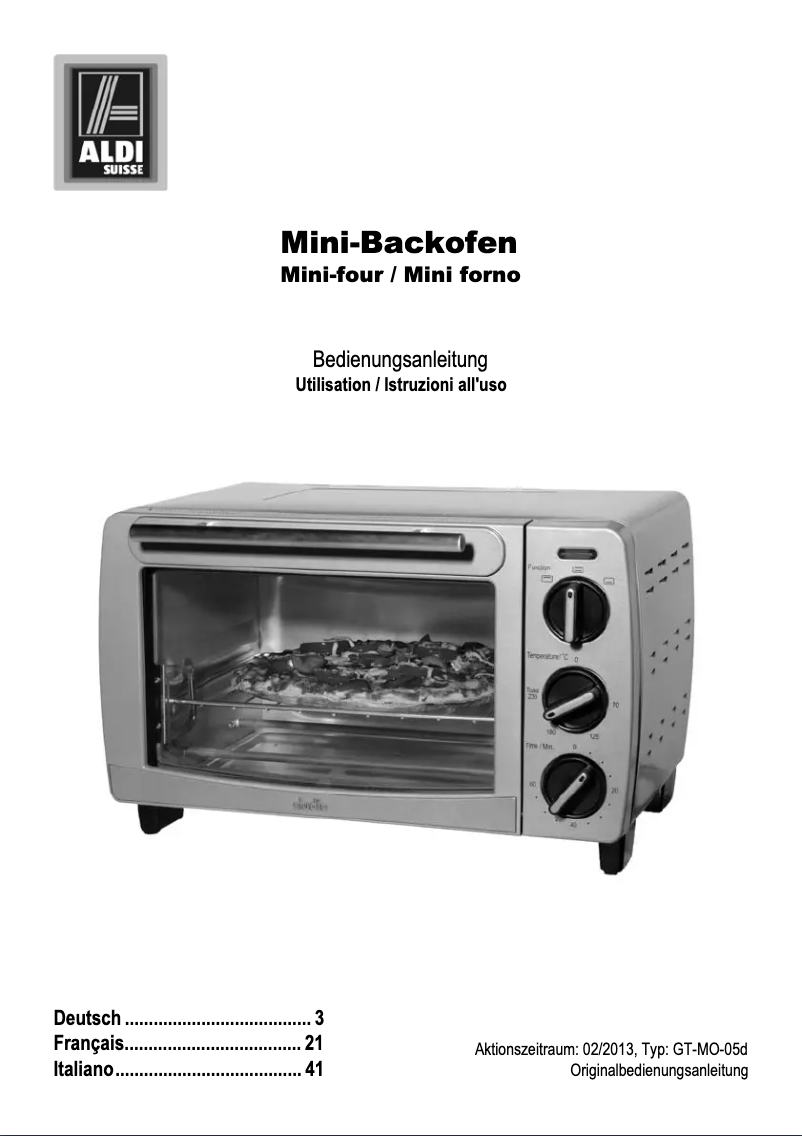 Page n°1 - Manuel utilisateur Studio GT-MO-05d