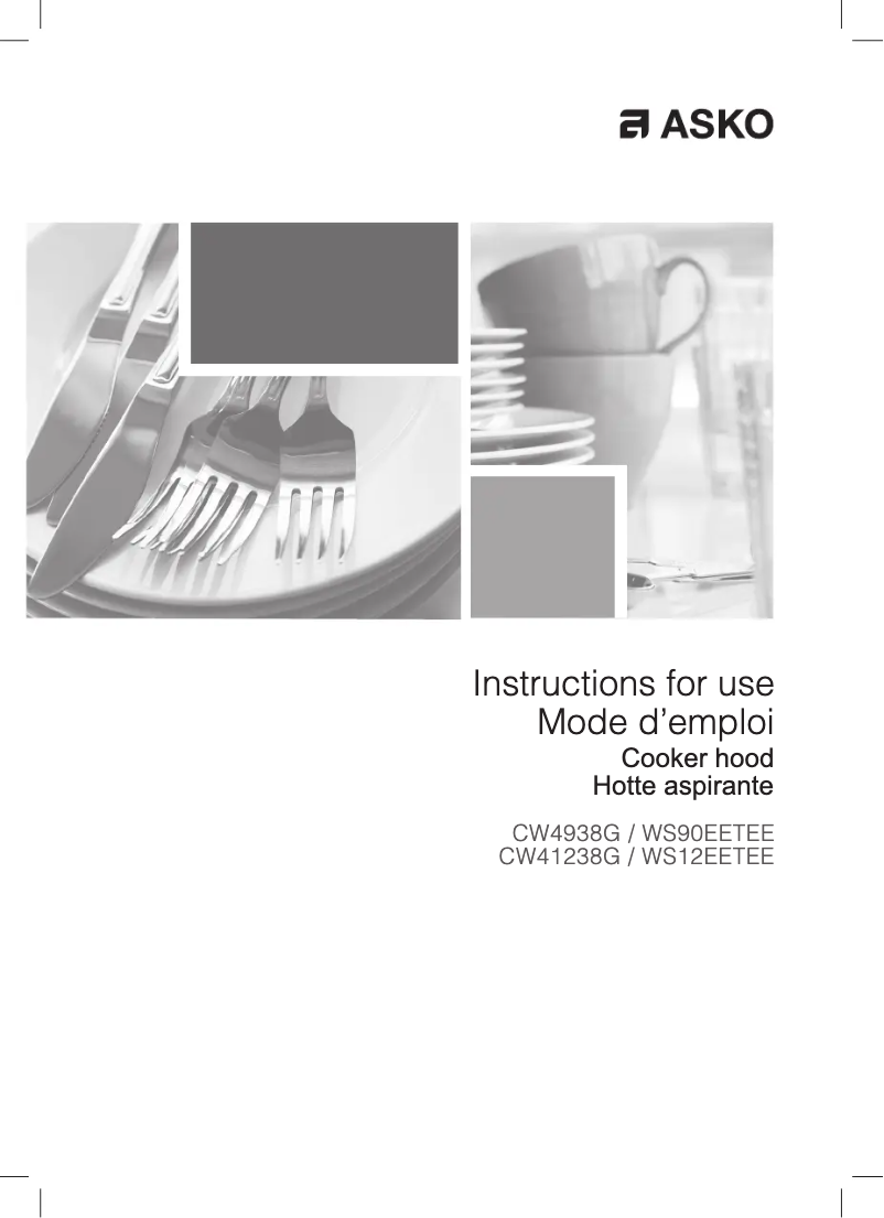 Page 1 de la notice Guide d'installation Asko CW41238G