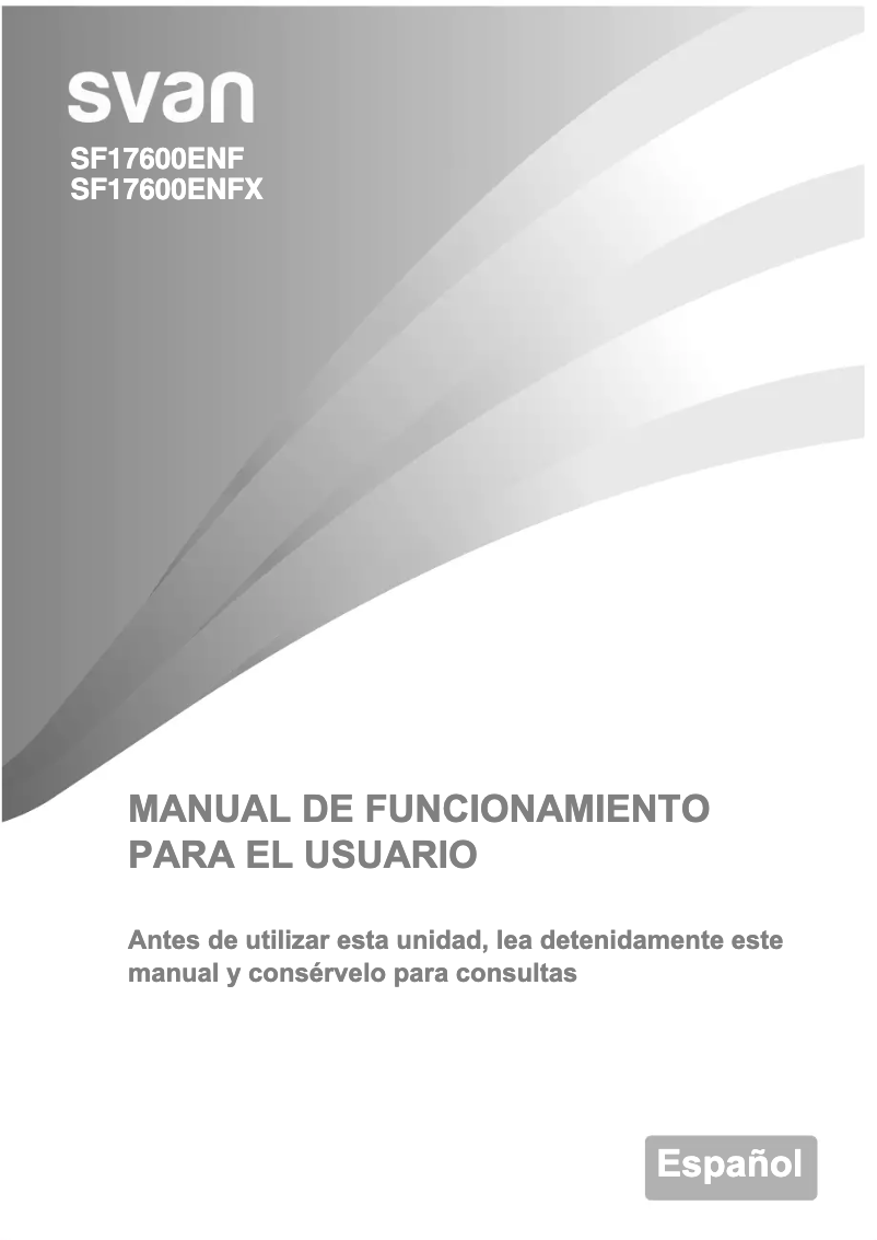 Page 1 de la notice Manuel utilisateur SVAN SF17600ENF