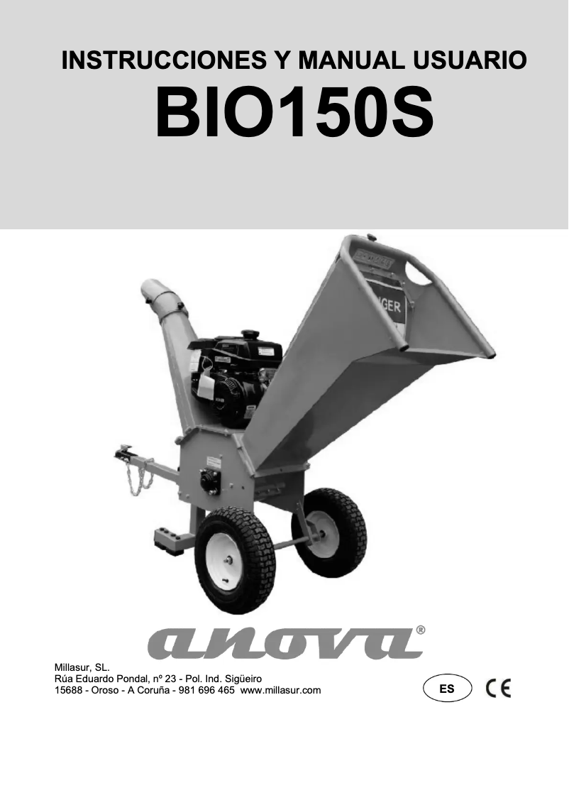 Imagen de la primera página del manual del dispositivo BIO150S