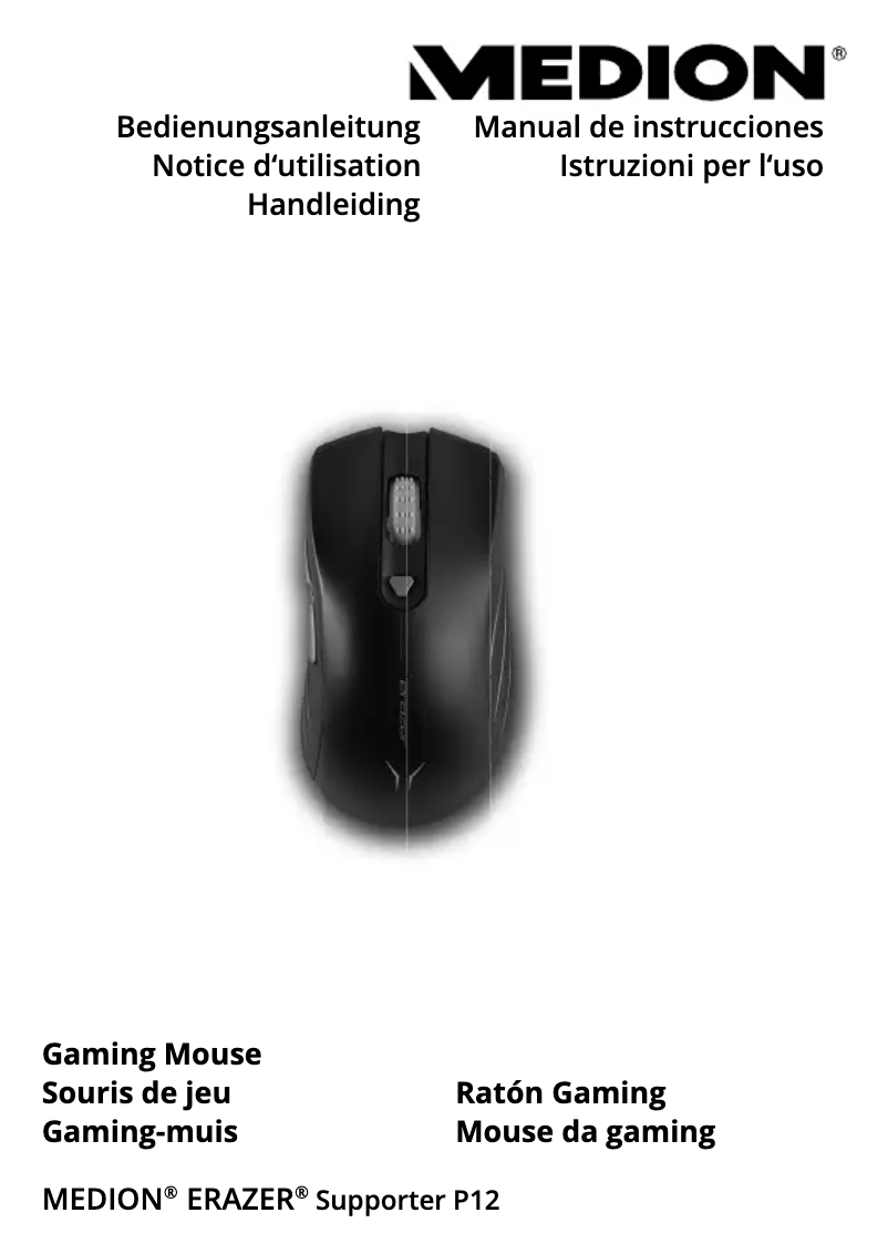 Image de la première page du manuel de l'appareil ERAZER Supporter P12