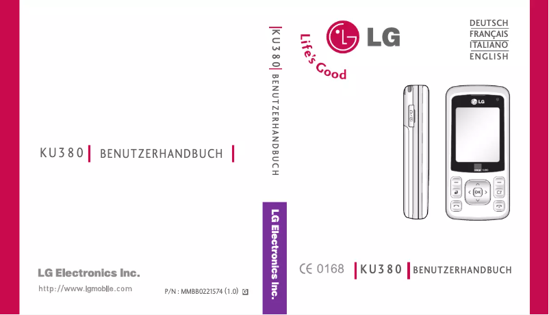 Page 1 de la notice Manuel utilisateur LG KU380