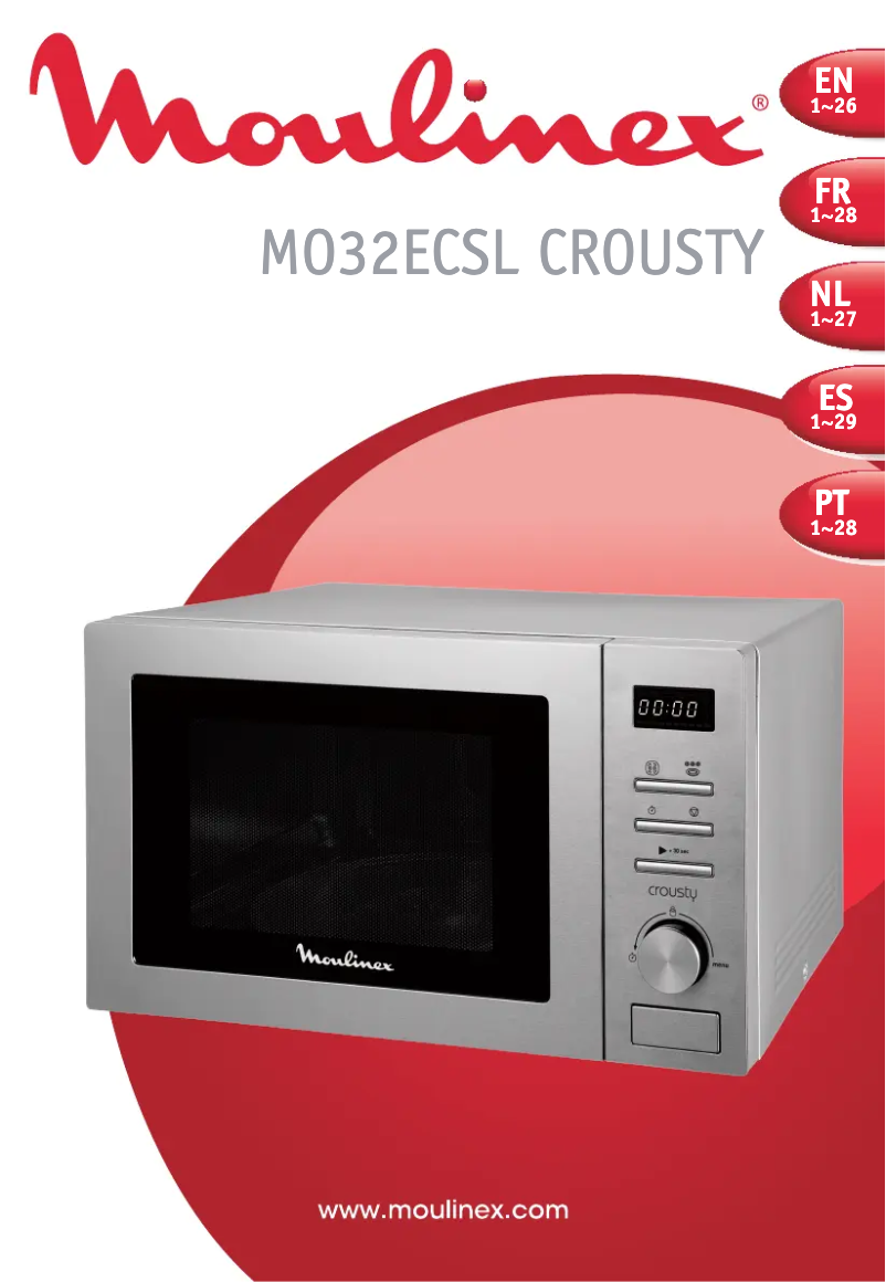 Page 1 de la notice Manuel utilisateur Moulinex MO32ECSL CROUSTY