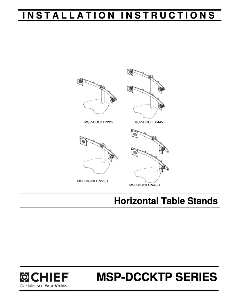 Page n°1 - Manuel utilisateur Chief MSP-DCCKTP445