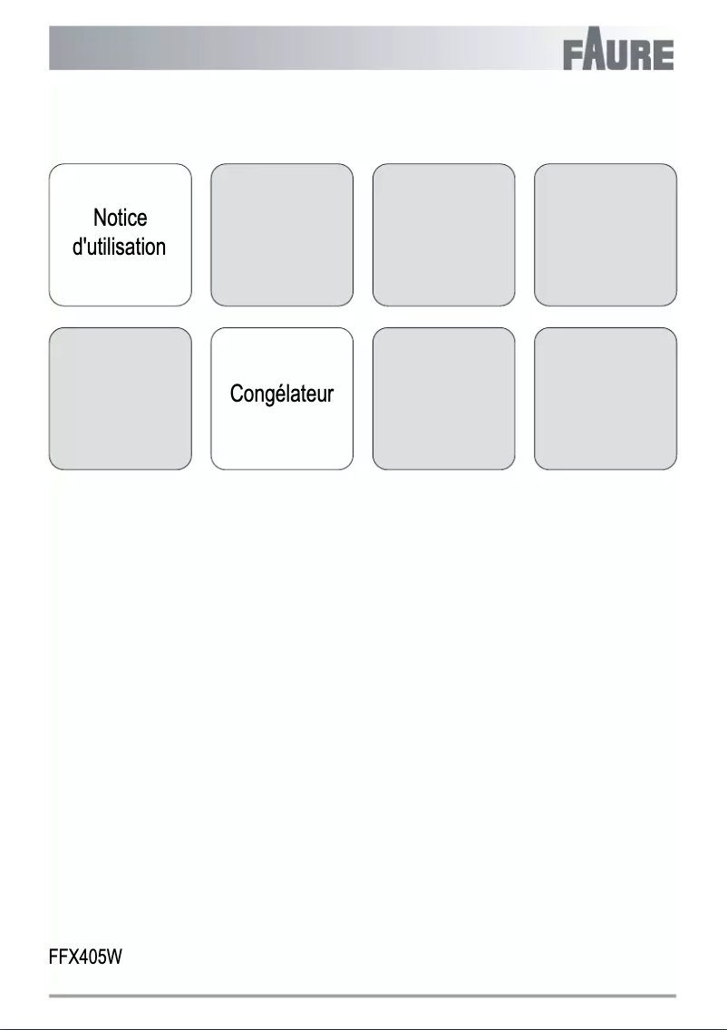 Page 1 de la notice Manuel utilisateur Faure FFX405W