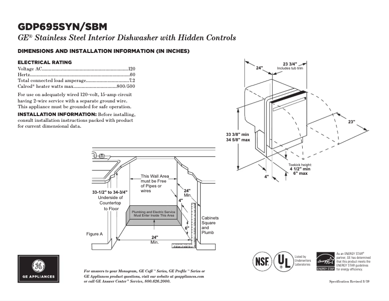 Image de la première page du manuel de l'appareil GDP695SYNFS