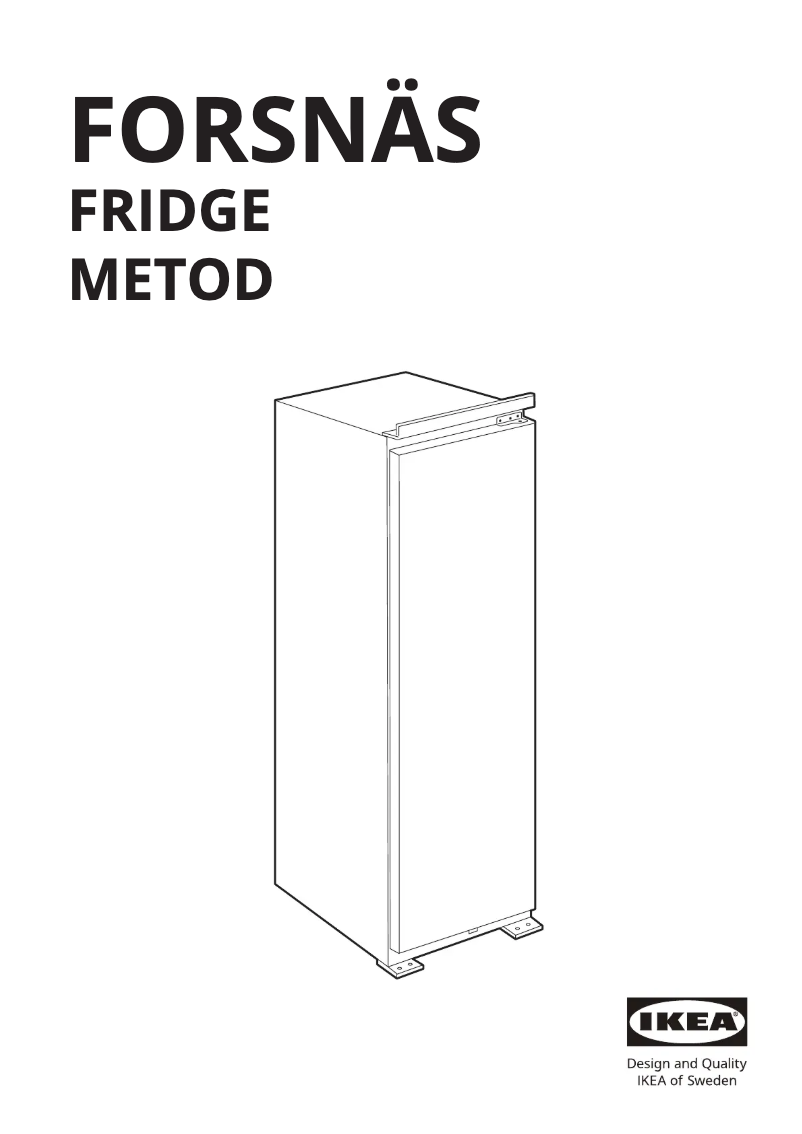 Page 1 de la notice Manuel utilisateur Ikea FORSNÄS 505.729.83