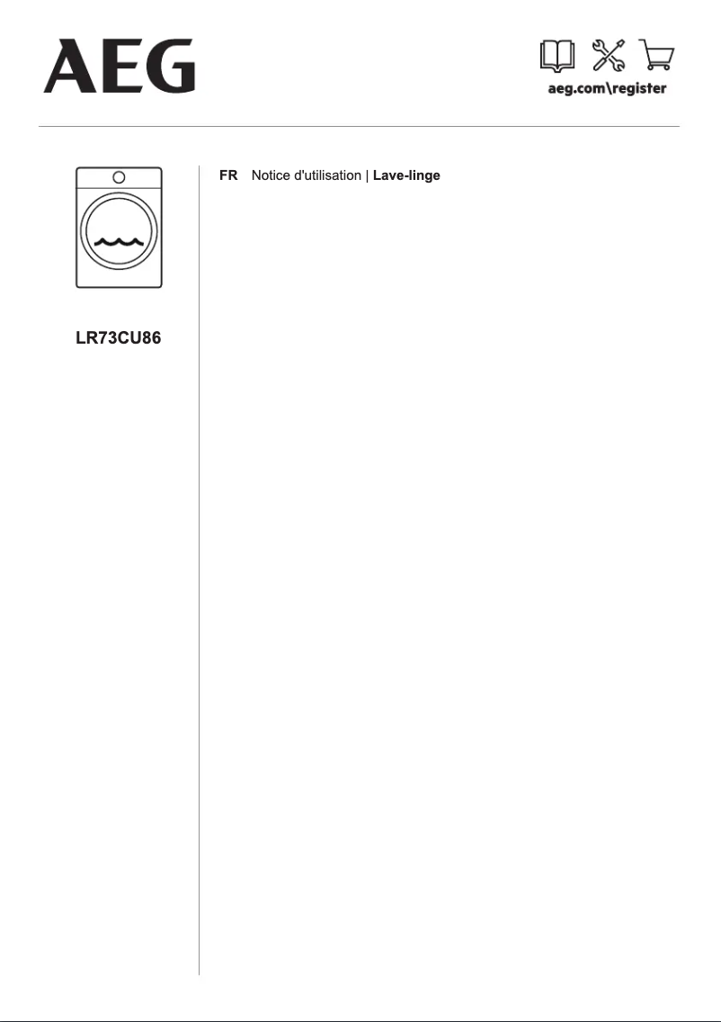 Page 1 de la notice Manuel utilisateur AEG LR73CU86