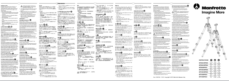 Page 1 of the manual User Manual Manfrotto MT055XPRO3
