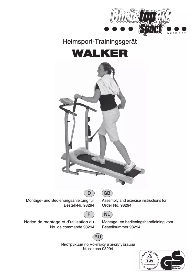 Page n°1 - Manuel utilisateur Christopeit WALKER de Luxe