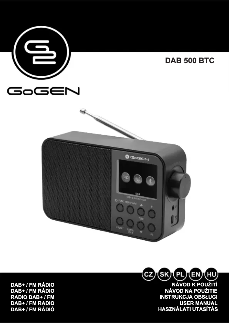 First page image of the manual for DAB 500 BTC