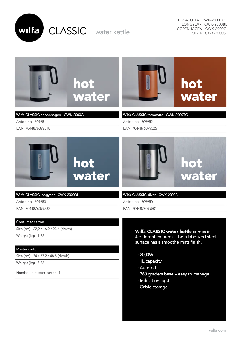 Image de la première page du manuel de l'appareil Classic CWK-2000TC