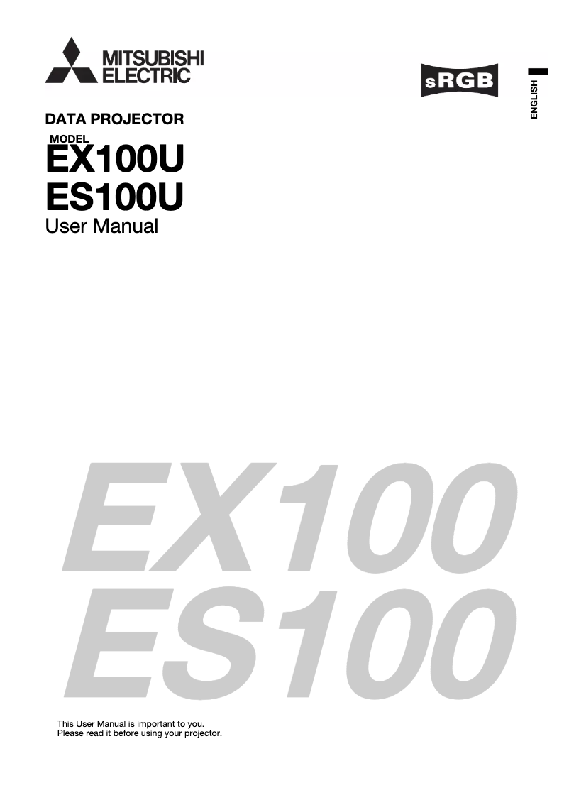 Image de la première page du manuel de l'appareil EX100U