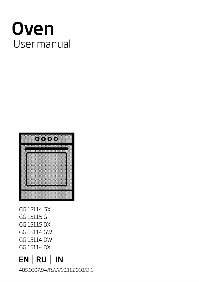 Page 1 de la notice Manuel utilisateur Beko GG 15114 DW