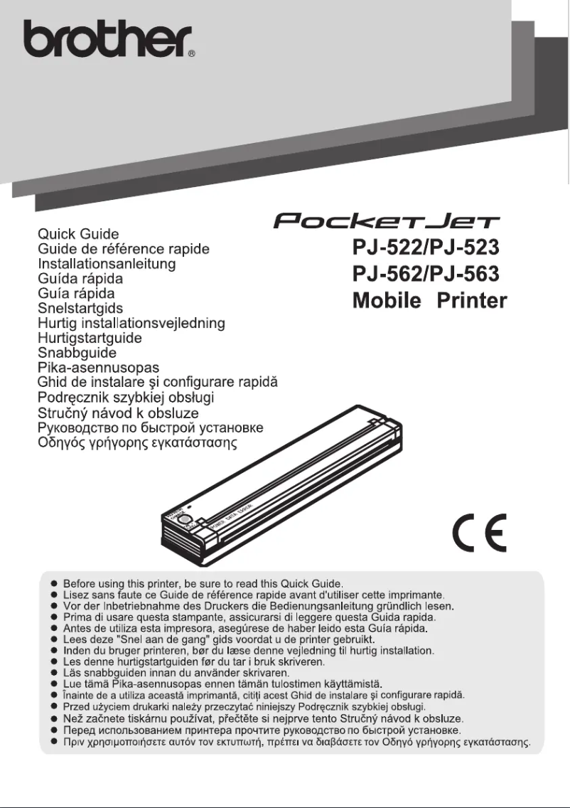 Page n°1 - Manuel utilisateur Brother PocketJet PJ-563