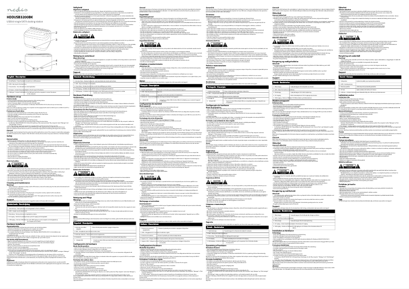 Page 1 de la notice Manuel utilisateur Nedis HDDUSB3200BK