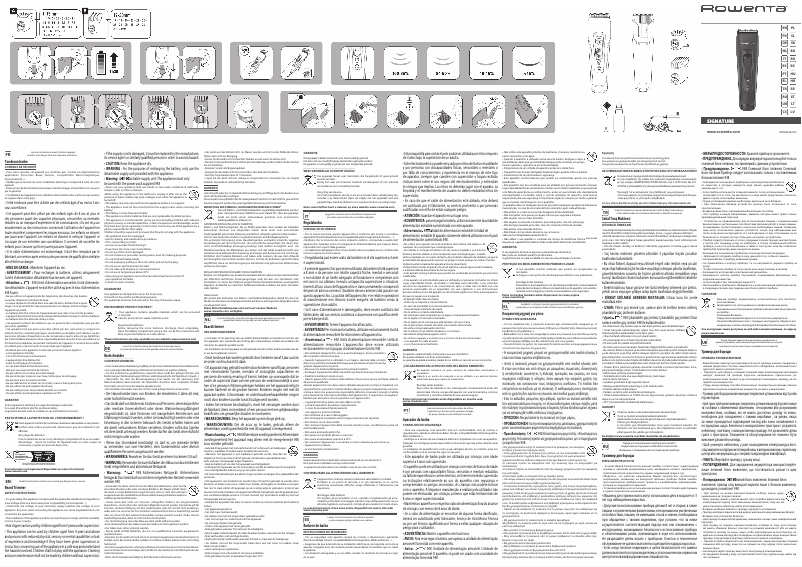 Página 1 del manual Manual de usuario Rowenta Signature Long Beard TN4500
