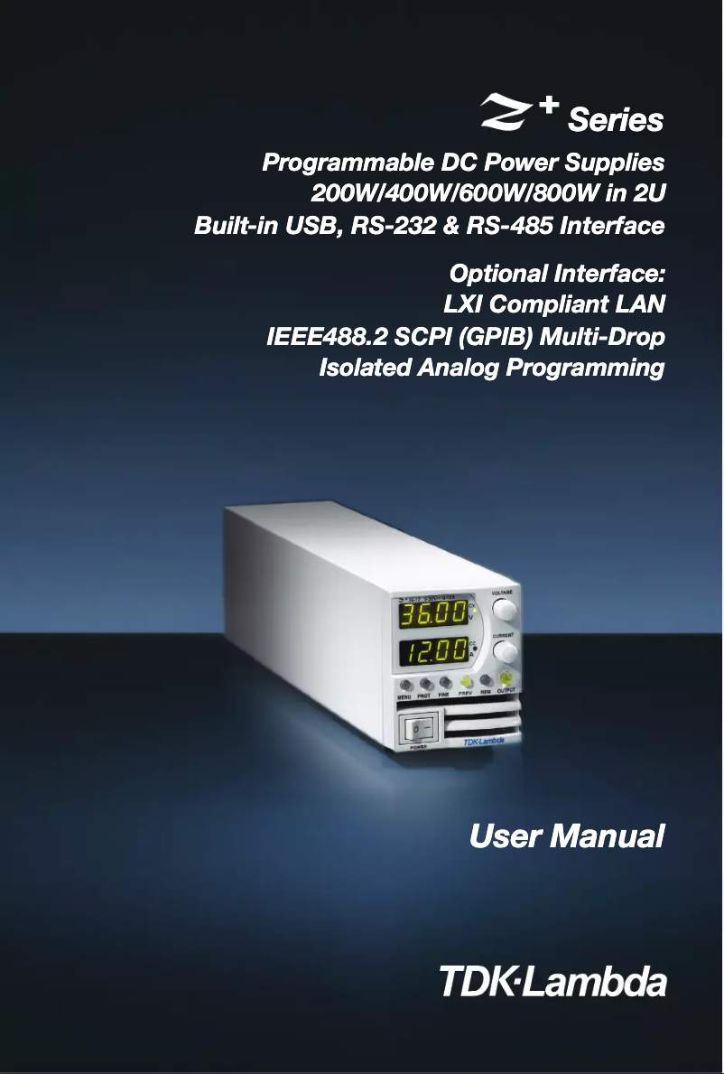 Image de la première page du manuel de l'appareil Z60-10