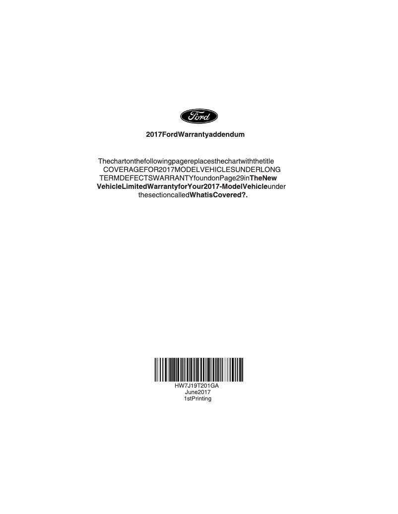 Page 1 de la notice Manuel utilisateur Ford E-450 (2017)