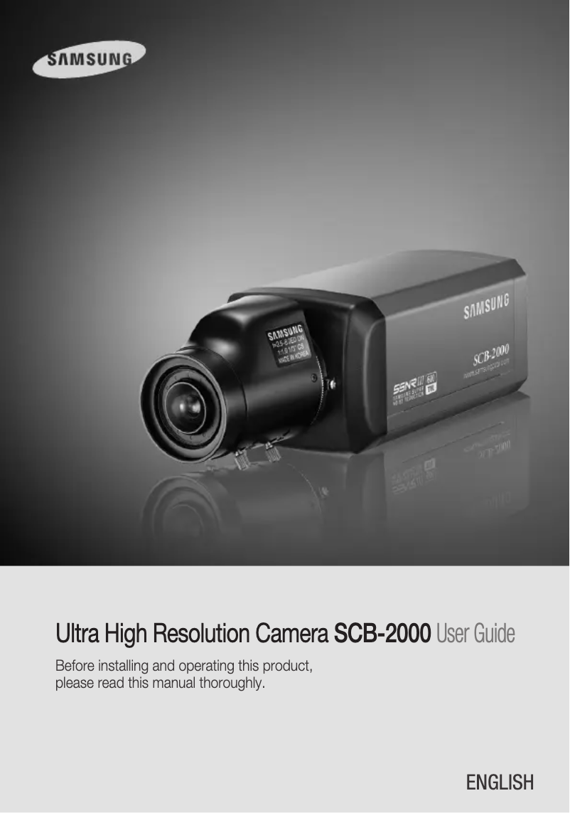 Image de la première page du manuel de l'appareil SCB-2000